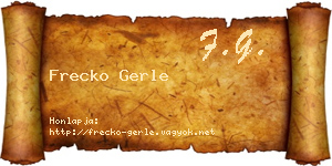 Frecko Gerle névjegykártya